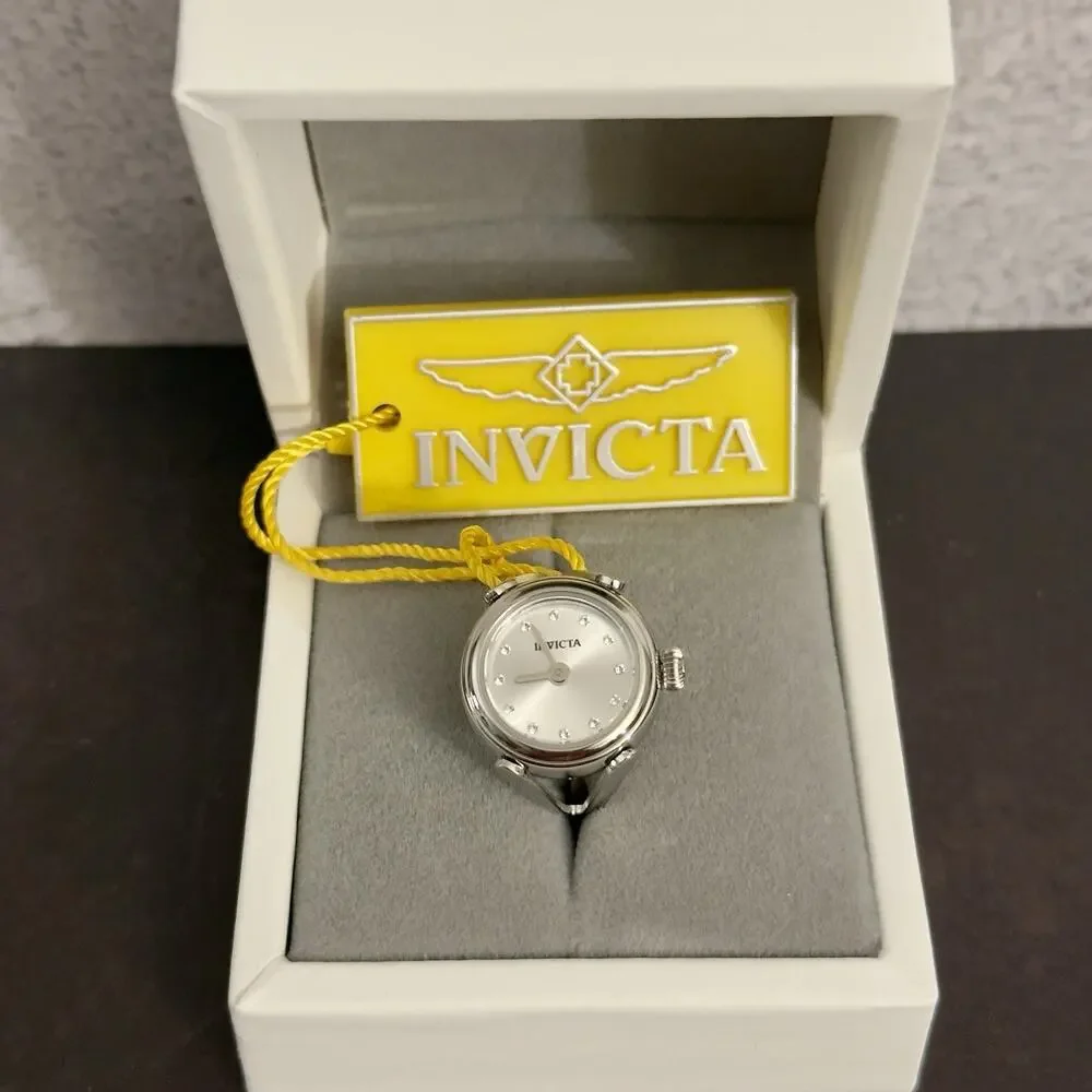 Invicta Angel Women's Ring Watch - 17.5mm, Silver (44480) $199 MSRP-NEW IN BOX - Picture 16 of 16